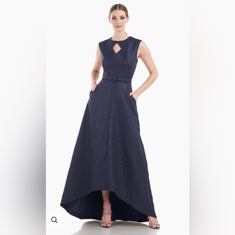 Kay Unger Navy Blue High Low Gown NWT Size 10 Formal Autumn Wedding Guest